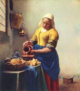 "La lechera", Vermeer.